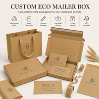 Cajas de Envío de Papel Kraft Personalizadas, Ecológicas, Hechas con Materiales Reciclados, con Tiras de Desgarre, Reciclables y Biodegradables