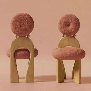 GEDO <span class=keywords><strong>Chaise</strong></span> de salle à manger moderne et minimaliste en bois massif avec dossier Sherpa Remplissage éponge en mousse Meubles de maison en gros - Product Image 4