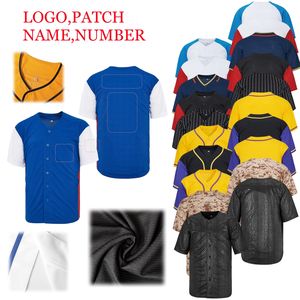 قميص بيسبول متوفر للتدريب العادي باللونين الأزرق والأبيض مع إمكانية التطريز المخصص والطباعة، بيع بالجملة من المصنع، قميص سوفتبول بأزرار - Product Image 1