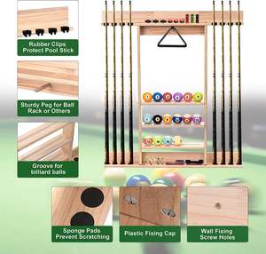 Support <span class=keywords><strong>mural</strong></span> en bois personnalisé Bâtons Boule <span class=keywords><strong>Porte</strong></span>-craie 8 queues Accessoires de table de <span class=keywords><strong>billard</strong></span> <span class=keywords><strong>Porte</strong></span>-<span class=keywords><strong>queue</strong></span> <span class=keywords><strong>mural</strong></span> pour salle de <span class=keywords><strong>billard</strong></span> ou club - Product Image 4