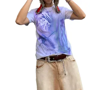 Finch garment custom airbrush clothing personalized digital airbrush t-shirt summer y2k fit t shirt