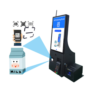 Kiosque de commande et de paiement en libre-service personnalisé, écran tactile capacitif 10 points, système d'exploitation Windows 10/Android, support POS, lecteur de code-barres - Product Image 5