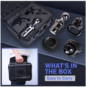 Kit <span class=keywords><strong>d</strong></span>'<span class=keywords><strong>attelage</strong></span> de <span class=keywords><strong>remorque</strong></span> 60618 forgé de haute qualité AMBITION comprenant une boule à col de cygne avec housse de protection et étui de rangement - Product Image 5