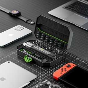 Bộ tua vít điện mini không dây cầm tay gia dụng chính xác, sạc lại được, 35 trong 1, có đèn LED - Product Image 6