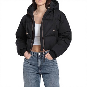 Custom Women's Breathable Waterproof Bomber Puffer Quilted <b>Winter</b> Jacket <b>Thick</b> Padded <b>Coat</b> Outdoor - Product Image 1