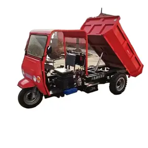 Vendita calda tre ruote carico pesante 1ton moto minerario triciclo elettrico Cargo motore Diesel triciclo con cabina