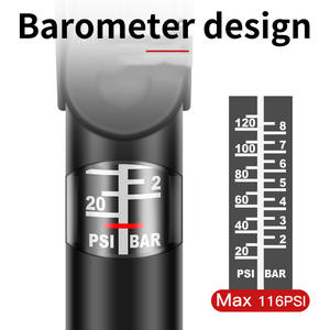 Pompe à air manuelle pour vélo Wd 3052, haute pression 117psi, barre simple pour vélos de route et de montagne, accessoire de vélo portable - Product Image 5