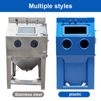 Machine de sablage liquide de type boîte de haute qualité et durable armoire de soufflage de vapeur sans poussière