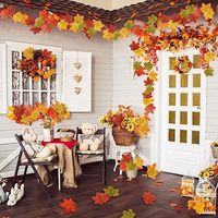 Feuilles d'érable artificielles en soie, mélange réaliste de feuilles d'automne tombées, pour décoration de remise de diplôme, Noël, mariage, maison, Halloween, fête, festival
