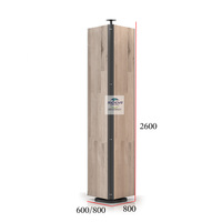 Étagère de présentation rotative à 360 degrés en métal/bois pour échantillons de revêtements de sol, de carreaux, de pierre et de marbre (personnalisable)