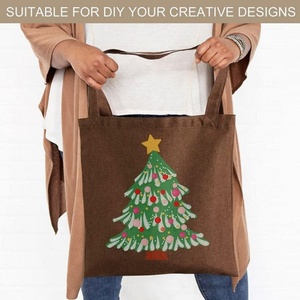 Customizable Size <b>Linen</b> Folding Solid Color Canvas Tote <b>Bag</b> Factory Printable Logo Sublimation Blank Shoulder <b>Bag</b> Cotton Canvas - Product Image 5
