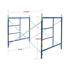 Andamios de Acero con Estructura en H, Material de Construcción, Plataforma de Trabajo Extensible para Construcción - Product Image 2