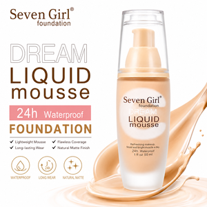 Seven Girl OEM Liquid <strong>Mousse</strong> <strong>Foundation</strong> Waterproof Long Lasting Lightweight Full Coverage Natural Matte Face Makeup 50ml - Product Image 1