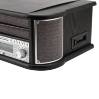Lecteur de disques vinyles LP 9-en-1 avec radio DAB/FM, lecteur de cassettes, lecteur de CD, Bluetooth et haut-parleurs stéréo, directement de l'usine, OEM