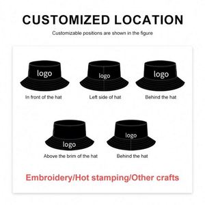 Custom Printed Bucket Hats Oem Factory Outdoor Sun Protection Fisherman Reversible Men Women Cotton Hats With Custom logo - Product Image 4