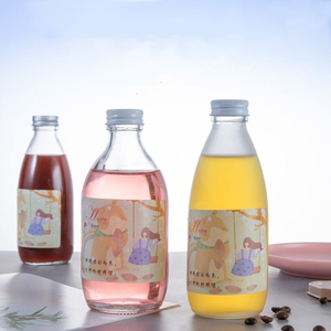 Bouteilles en verre vides de 250 ml, 300 ml et 500 ml, <span class=keywords><strong>moins</strong></span> chères en gros, avec bouchon à vis, pour jus, boissons, vin, lait, eau - Product Image 3