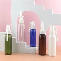 Emballage de liquide cosmétique bleu vert 60ml vaporisateur vertical vaporisateur de nez d'éléphant flacon pulvérisateur de nez en plastique PET