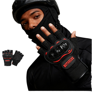 Gants unisexes imperméables anti-choc respirants en cuir pleine main pour le cyclisme et les activités de plein air - Compatibles - Product Image 1