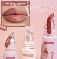 Baume à lèvres effet crème glacée avec pendentif, gloss hydratant, rouge à lèvres hydratant longue durée pour des lèvres pulpeuses