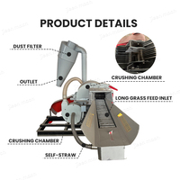 Nouveau moteur Diesel polyvalent ferme bétail herbe paille hachoir combiner coupe-paille broyeur Machine pour couper l'herbe