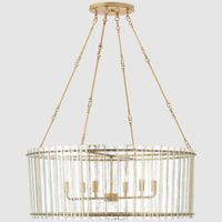 YH Intérieur Éclairage Décoratif Haut Plafond Led Cuisine Classique Verre Suspension Lampe Lustres Île En Laiton Pendentif Lumière