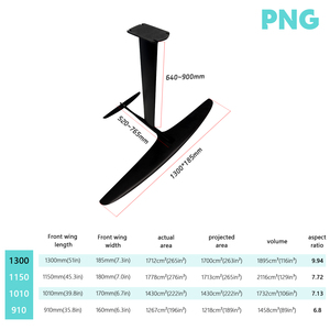 ปีกหน้ากระดานไฮโดรฟอยล์คาร์บอน JFS PNG 1300 สำหรับผู้ชาย-สำหรับเล่นเซิร์ฟแบบยืนพายในทะเลสาบและแม่น้ำ PNG JFS PNG 1300 คาร์บอนไฮโดรฟอยล์ - Product Image 2