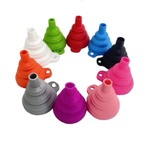 Foldable Collapsible Eco-Friendly Silicone Rubber <b>Funnel</b> Small <b>Kitchen</b> Utensil for Liquid Transfer for Water Bottles Food Set - Product Image 5