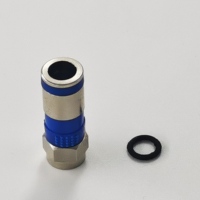 Proveedor Chino de Cable de Antena de 75 ohmios, Conector de Compresión Tipo F Coaxial RF Eléctrico a Prueba de Agua para Cable RG6