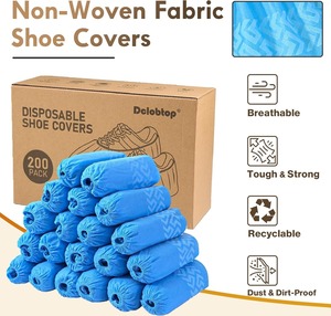 Protectores de zapatos no tejidos impermeables no tóxicos Protectores duraderos azules antideslizantes estirables - Product Image 2