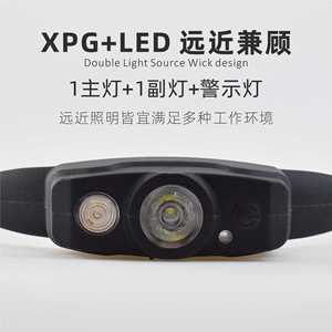 Lampe frontale en silicone ultralégère rechargeable à LED avec batterie 1200 mAh pour la course nocturne et l'exploitation minière - Product Image 4