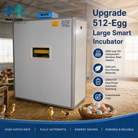 Incubateur automatique grande capacité pour volailles, 512 œufs, machine d'éclosion intelligente avec double alimentation de secours et humidificateur à rideau humide, OEM