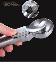 Gadget Dapur Sendok Es Krim Sendok Es Krim Baja Tahan Karat dengan Pegangan Nyaman Alat Es Krim dengan Pemicu Sendok Bakso