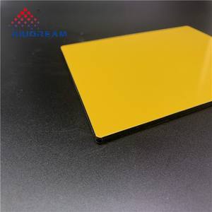 แผ่นอลูมิเนียมคอมโพสิต Alucobond ขนาด 1220x2440/1500x3050 มม. หนา 3 มม./4 มม./5 มม. สีส้ม ทนการกัดกร่อนสูง ซีรีส์ 2000 สำหรับงานตกแต่งผนัง - Product Image 1