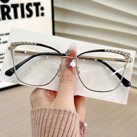 Kacamata Optik Wanita Anti-Cahaya Biru Gaya Retro Cat Eye Trendi 2026, Pelindung Mata dari Sinar Biru, Kacamata Komputer