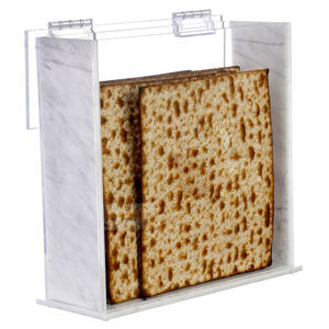 Judaica Lucite support de boîte de Matzah en marbre sur pied boîte à biscuits en acrylique - Product Image 5