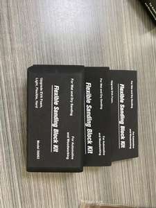 Kit de ponçage 7 pièces, bloc abrasif pour le travail du bois, la <span class=keywords><strong>carrosserie</strong></span> automobile, léger, flexible, dur - Product Image 4