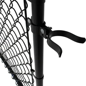 PVC Chain Link Fence diamond mesh fence gate double swing gate