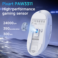 AJAZZ Oem Custom Triple Mode Gaming Mouse Dengan Layar Digital Pintar Sensor PAW3311 Ringan 70g Untuk Pesanan Grosir Massal