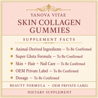 Gummies au collagène éclaircissantes pour la peau - Formule Super Gluta pour les soins de la peau, des cheveux et des ongles, Marque privée OEM