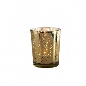 Portavelas Navideño Moderno de Vidrio Esmerilado Plateado Personalizado, Redondo, de Lujo, con Tapa, Hecho a Mano, Marca MAIRUN - Product Image 6