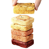 Cubes de Pulpes Instantanés Nutritifs pour Boissons au Thé Mélangées Lyophilisées Glacées ou Chaudes | Mélanges Myrtille Rose Hibiscus Fraise Goyave