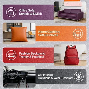 <span class=keywords><strong>Cuero</strong></span> Sintético de Microfibra para Interiores de Automóviles, <span class=keywords><strong>Tacto</strong></span> Similar al <span class=keywords><strong>Cuero</strong></span> Genuino, para Tapicería de Muebles, Sofás y Prendas, con Patrón Repujado - Product Image 2