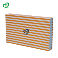 Boîte de présentation magnétique pour bijoux, rayures horizontales jaunes, feuille d'argent, design personnalisé, étanche, réutilisable, portable, pour commandes en gros
