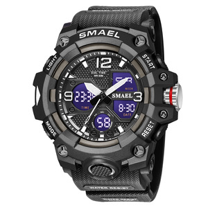 Reloj Smael 8008, Top 10 Marcas Hechas en China, Reloj de Cuarzo Universe, Correa de Plástico de Bajo Precio, Cronómetro de Doble Hora, Reloj Deportivo para Exteriores - Product Image 5