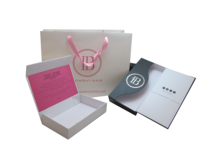 Ensembles d'emballages de luxe Boîte cadeau pour cosmétiques Boîtes en carton pour perruques avec impression de logo personnalisé pour produits de beauté