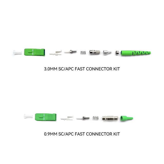 LN-K Lenew Complete SC APC Fiber Optic Connector Component Kit for Single Mode 2.0/3.0mm Patch Cord