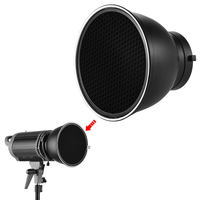 Réflecteur standard de 7 pouces, diffuseur de lumière, abat-jour avec grille en nid d'abeille pour flash studio Bowens Mount, flash Speedlite