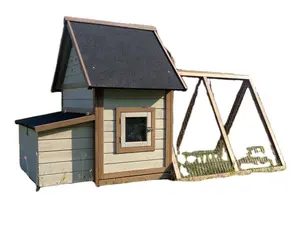 wood backyard chicken coops hutch house with triangle run chicken coops