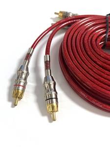 Cable de Audio Estéreo para Auto, de Alta Densidad, Trenzado, Transparente, Macho a Macho, 2RCA, Moderno - Product Image 5
