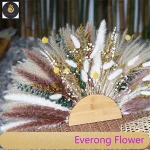 Trang chủ phòng ngủ đám cưới DIY Boho Kệ trang trí hoa khô Sun - Kissed Real pampas cỏ quạt tường treo khô tự nhiên pampas cỏ